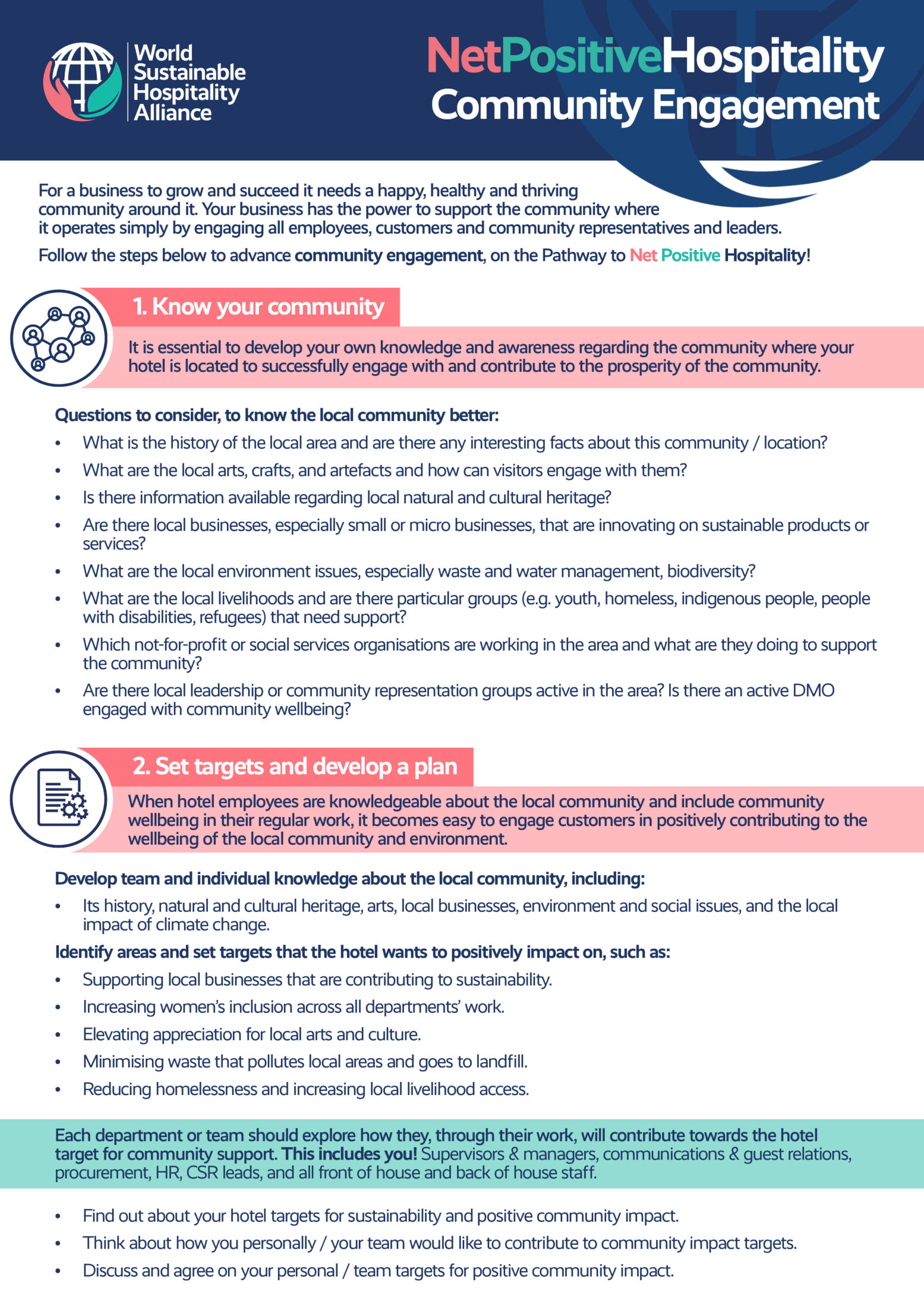 Discover how to advance community engagement, on the Pathway to Net Positive Hospitality