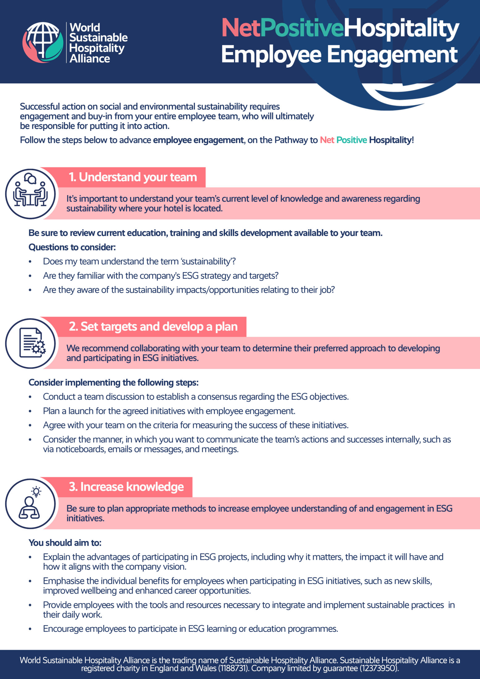 Discover how to advance employee engagement, on the Pathway to Net Positive Hospitality