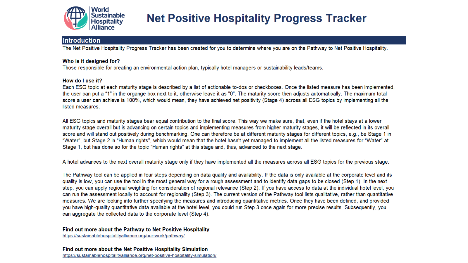 Tracking progress on the Pathway to Net Positive Hospitality – World ...